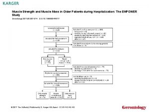 Muscle Strength and Muscle Mass in Older Patients