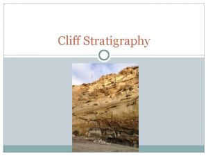 Cliff Stratigraphy Cliff Stratigraphic Column or Strat Column