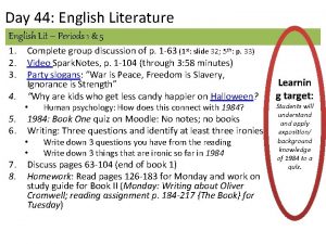 Day 44 English Literature English Lit Periods 1