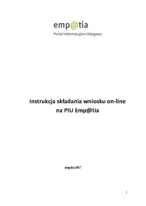 Instrukcja skadania wniosku online na PIU Emptia sierpie