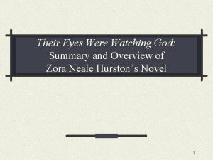 Their Eyes Were Watching God Summary and Overview