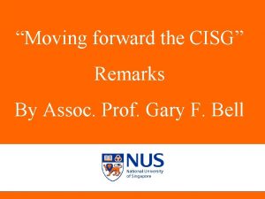 Moving Forward the CISG Remarks by Gary F