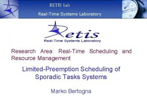 RETIS Lab RealTime Systems Laboratory Research Area RealTime