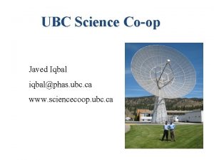 UBC Science Coop Javed Iqbal iqbalphas ubc ca