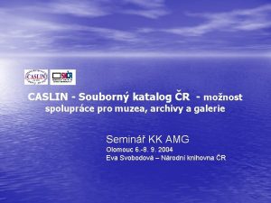 CASLIN Souborn katalog R monost spoluprce pro muzea