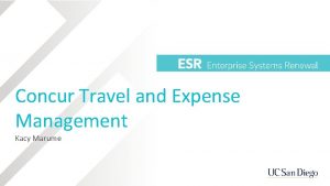 Concur Travel and Expense Management Kacy Marume Current