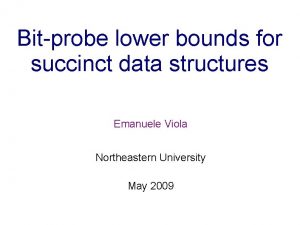 Bitprobe lower bounds for succinct data structures Emanuele