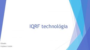 IQRF technolgia Elad Kajdocsi Lszl Az IQRF Nem