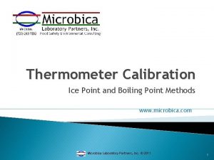 Thermometer Calibration Ice Point and Boiling Point Methods
