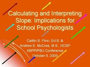 Calculating and Interpreting Slope Implications for School Psychologists