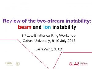 Review of the twostream instability beam and Ion