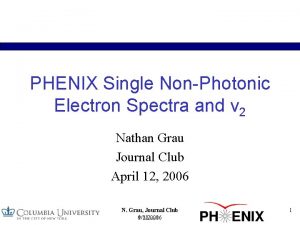 PHENIX Single NonPhotonic Electron Spectra and v 2