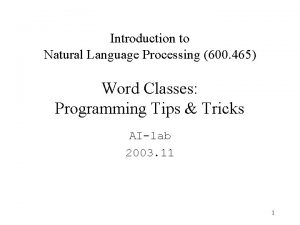Introduction to Natural Language Processing 600 465 Word