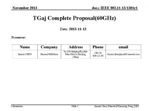 November 2013 doc IEEE 802 11 131301 r