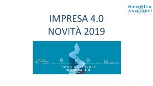 IMPRESA 4 0 NOVIT 2019 IMPRESA 4 0