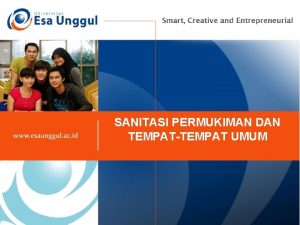 SANITASI PERMUKIMAN DAN TEMPATTEMPAT UMUM VISI DAN MISI