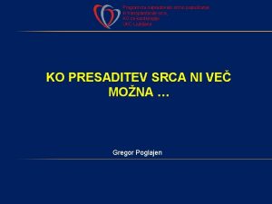 Program za napredovalo srno popuanje in transplantacije srca