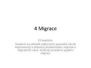 4 Migrace Cl kapitoly Studenti na zklad odbornch