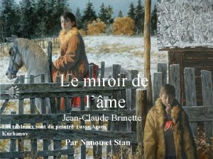 Le miroir de lme JeanClaude Brinette Les tableaux