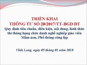 TRIN KHAI THNG T S 202017TTBGD T Quy