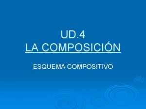 UD 4 LA COMPOSICIN ESQUEMA COMPOSITIVO ESQUEMA COMPOSITIVO