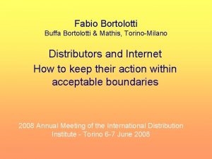 Fabio Bortolotti Buffa Bortolotti Mathis TorinoMilano Distributors and