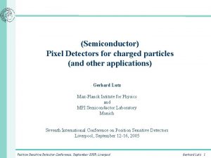 Semiconductor Pixel Detectors for charged particles and other