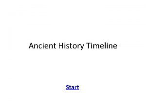 Ancient History Timeline Start Dates Dates Med ieva