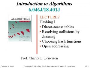 Introduction to Algorithms 6 046 J18 401 J