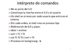 Intrprete de comandos No es parte del S