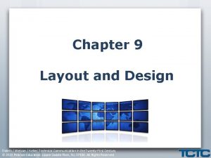 Chapter 9 Layout and Design Dobrin Weisser Keller