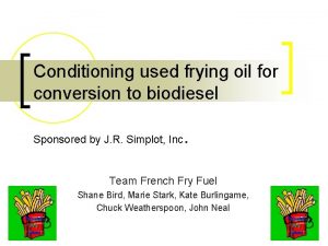 Conditioning used frying oil for conversion to biodiesel