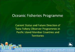 Oceanic Fisheries Programme Current Status and Future Direction