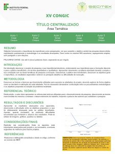 TTULO CENTRALIZADO rea Temtica Autor 1 Autor 2