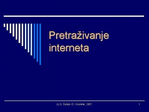 Pretraivanje interneta c S utalo i D Grundler