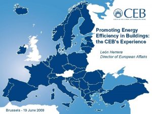 Promoting Energy Efficiency in Buildings the CEBs Experience