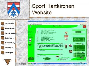 Sport Hartkirchen Website Homepage Schw Brett Versteigerung Gutscheine