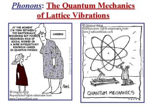 Phonons The Quantum Mechanics of Lattice Vibrations The