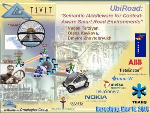 Ubi Road Semantic Middleware for Context Aware Smart