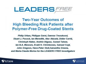 TwoYear Outcomes of High Bleeding Risk Patients after