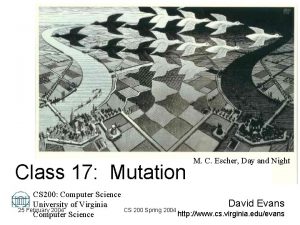 Class 17 Mutation M C Escher Day and