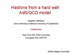 Hadrons from a hard wall Ad SQCD model