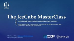 The Ice Cube Master Class providing high school