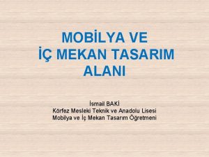 MOBLYA VE MEKAN TASARIM ALANI smail BAK Krfez