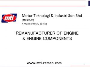 Motor Teknologi Industri Sdn Bhd 626311 M A