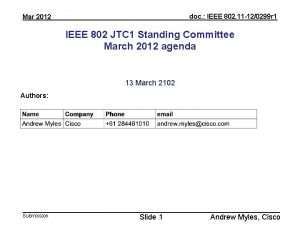 doc IEEE 802 11 120299 r 1 Mar