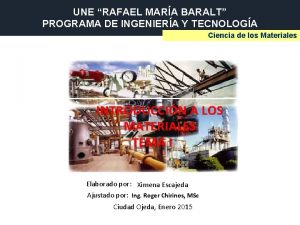 UNE RAFAEL MARA BARALT PROGRAMA DE INGENIERA Y