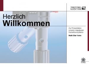 Herzlich Willkommen Zur Prsentation unseres klappbaren Sockelfusssystems Multi