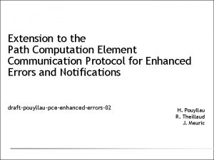 Extension to the Path Computation Element Communication Protocol