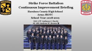 Strike Force Battalion Continuous Improvement Briefing Haralson County